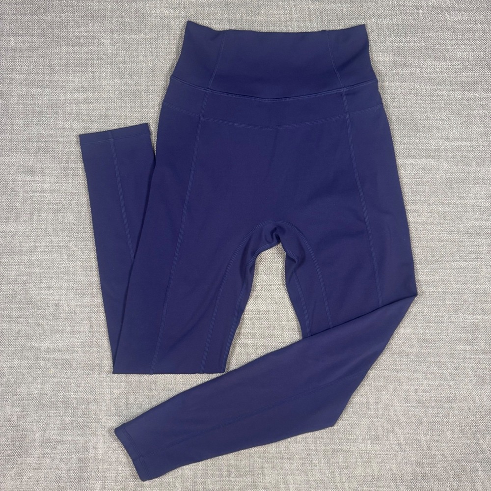 P'tula Yvette Leggings Womens Medium Blue 23" Inseam High Rise Athletic Yoga